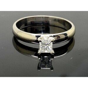 Shane Co. Engagement Ring Diamond Princess 0.30ct 14k White Gold Womens …